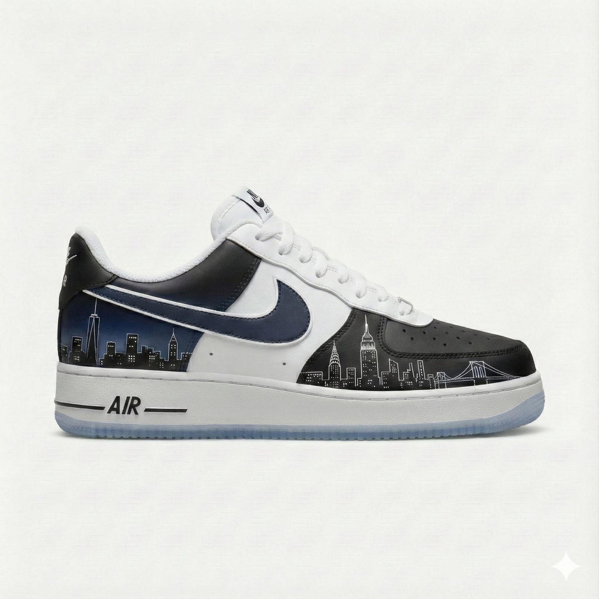 Custom Nike Air Force 1 Shoes | NYC Skyline Night | New York City Sneakers AF1