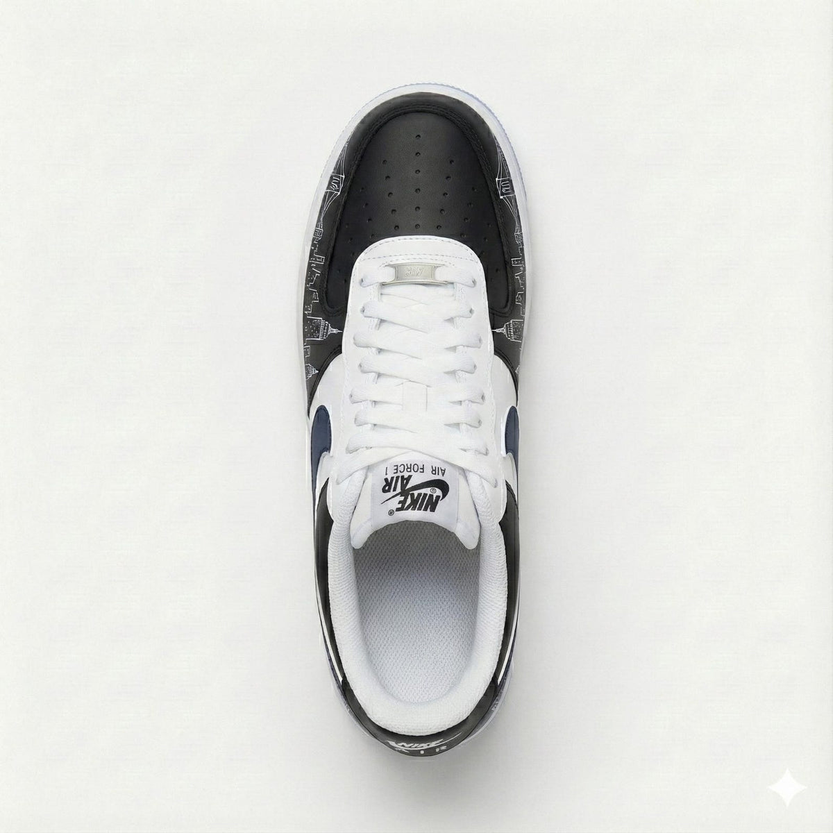 Custom Nike Air Force 1 Shoes | NYC Skyline Night | New York City Sneakers AF1