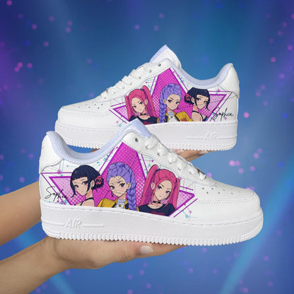 Kpop Demon Hunter custom shoe, Kids Shoes, Baby sneakers, Hand painted air force 1, custom kicks