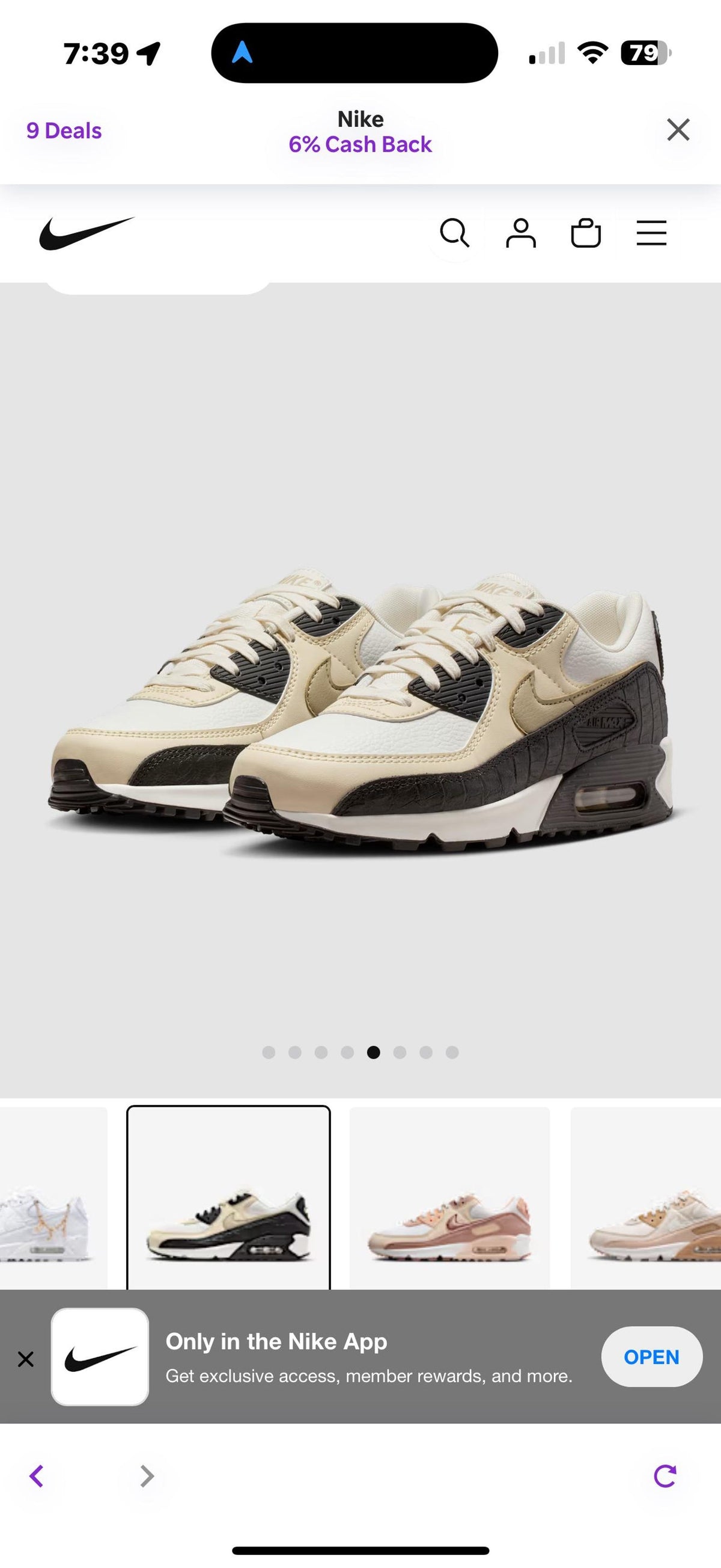 Rare! Custom bling air max 90 for women sail/ Desert Khaki