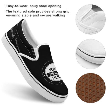 Personalized Slip On Canvas Shoes – Custom Printed Men's  Casual Flat Shoes for Daily Wear