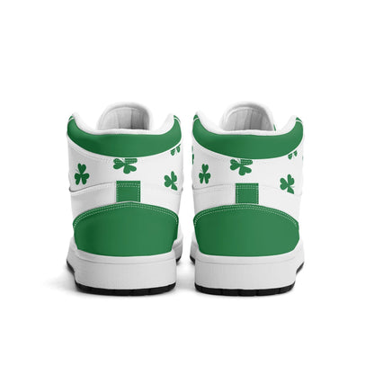 Boston Basketball Team Sneakers for Men & Women Leprechaun Team Themed Basketball Sport Shoes Irish Green White Custom Sneakers Gifts Unisex