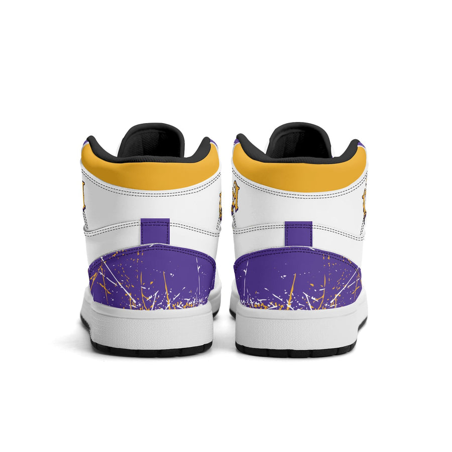 Los Angeles Basketball Team Sneakers for Men & Women Team Themed Basketball Sport Shoes Custom Sneakers LA Purple Gold Sneakers Gifts Unisex