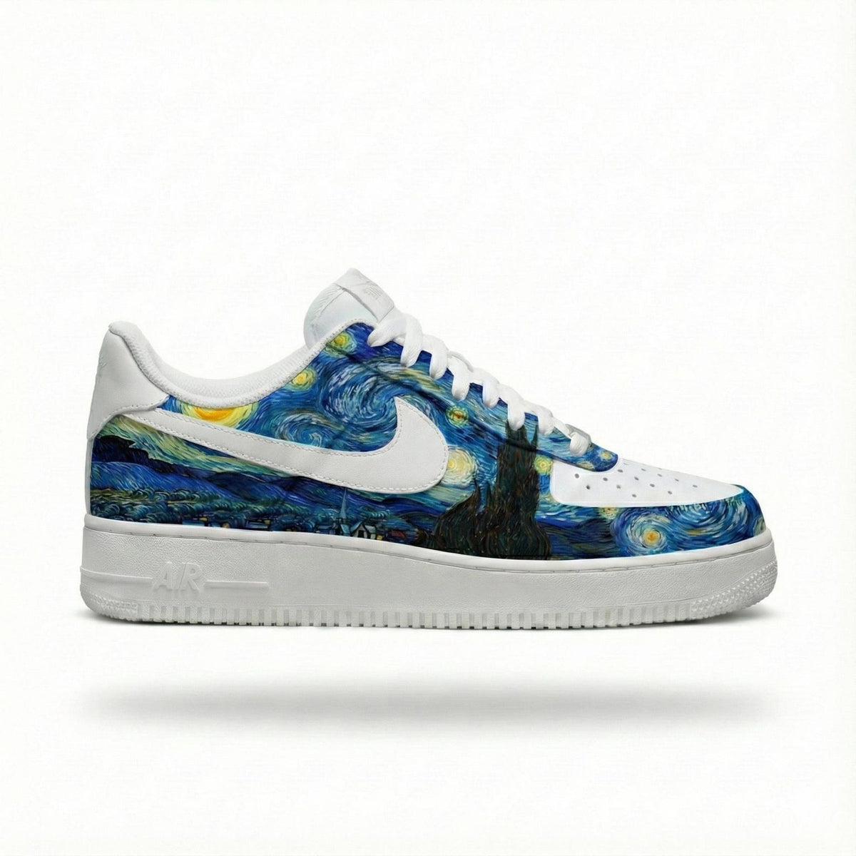 Custom Hand-Painted Nike Air Force 1 Shoes | Van Gogh Starry Night | Art Museum Sneakers AF1