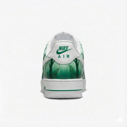 Custom Nike Air Force 1 Shoes | Rainforest Waterfall Green | Rainforest Sneakers AF1