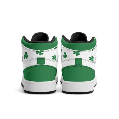 Boston Basketball Team Sneakers for Men & Women Leprechaun Team Themed Basketball Sport Shoes Irish Green White Custom Sneakers Gifts Unisex