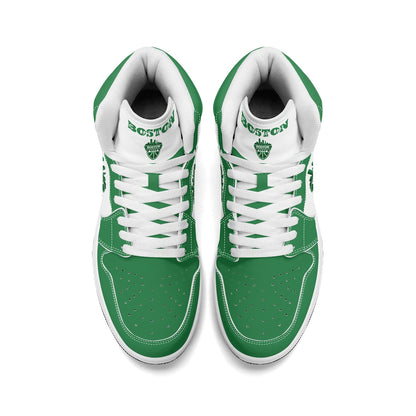 Boston Basketball Team Sneakers for Men & Women Leprechaun Team Themed Basketball Sport Shoes Irish Green White Custom Sneakers Gifts Unisex