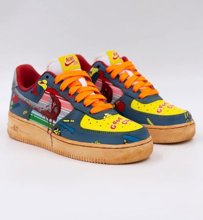 Chucky doll Custom Af1 sneakers hand-painted, custom, shoes, unisex, horror, man, woman, kids, gift