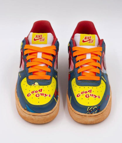 Chucky doll Custom Af1 sneakers hand-painted, custom, shoes, unisex, horror, man, woman, kids, gift
