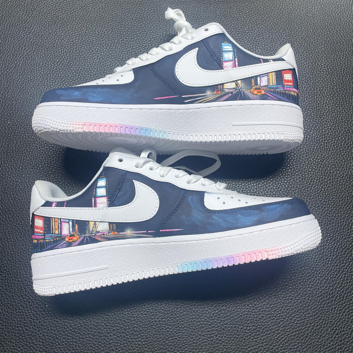 Custom hand-Painted Nike Air Force 1 Shoes | NYC Nightlife Sneaker