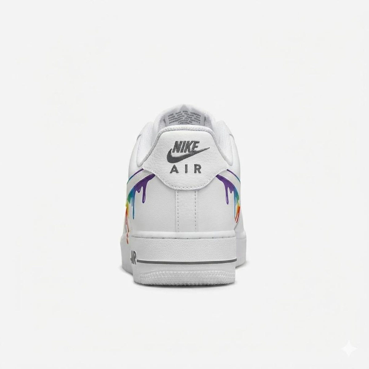 Custom Nike Air Force 1 Shoes | Rainbow Outline Swoosh | Pride Drip Sneakers AF1