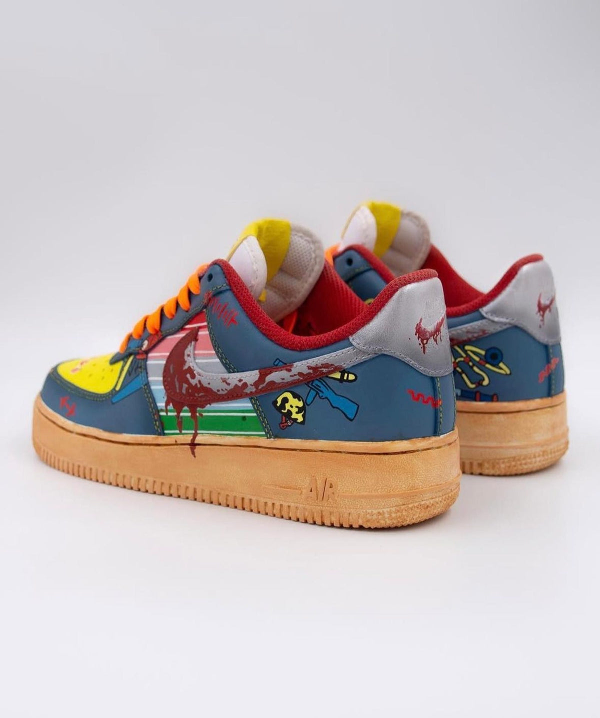 Chucky doll Custom Af1 sneakers hand-painted, custom, shoes, unisex, horror, man, woman, kids, gift