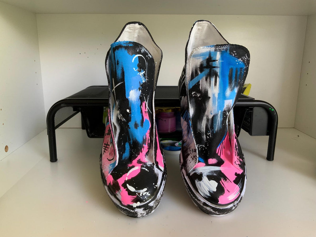 Custom Hand Painted Sneakers – Personalized Art Shoes - Lil Peep inspiration design - Converse