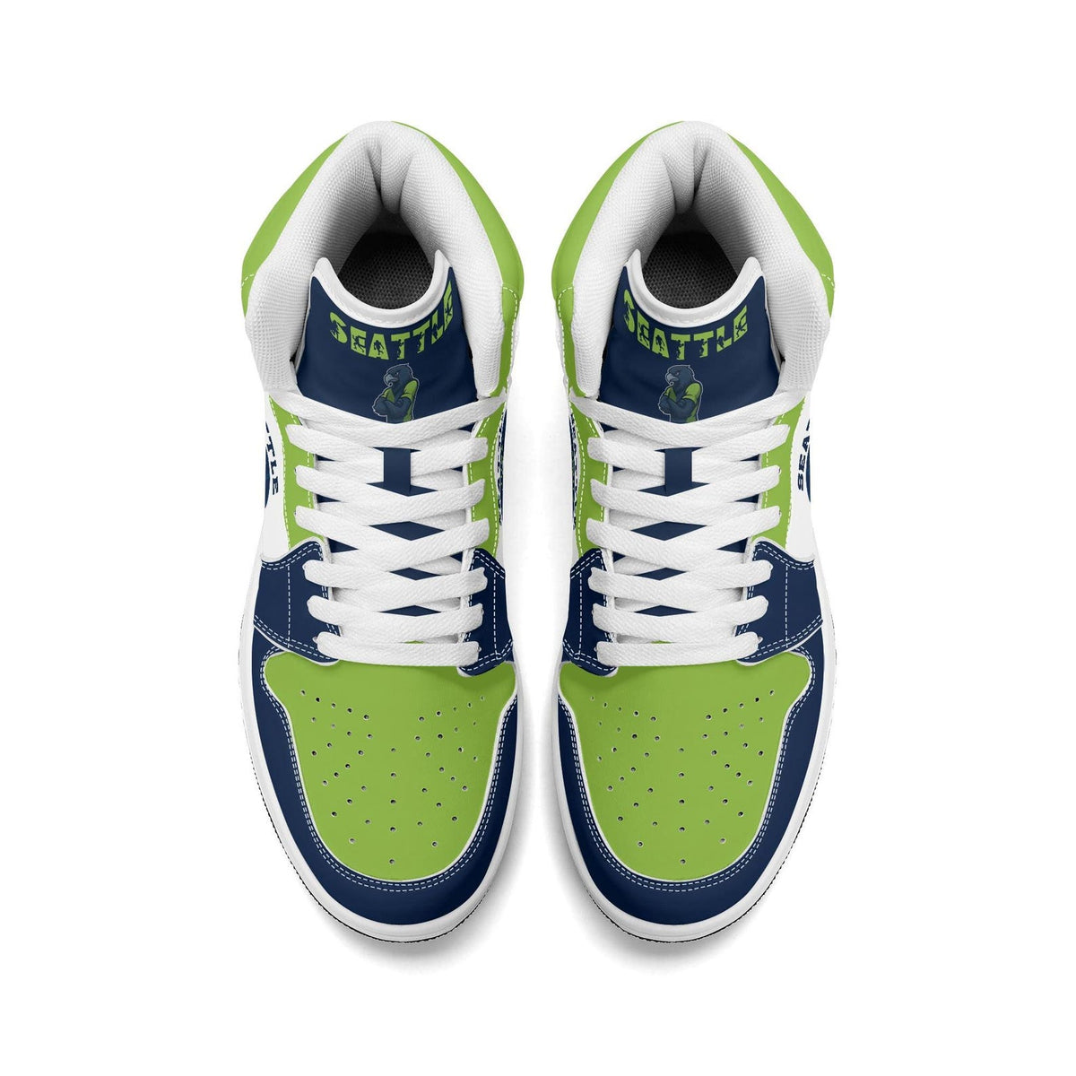 Seattle Football Team Shoes for Men & Women Team Themed Basketball Shoes Custom Blue Green Football Sneaker Seattle Sneakers Seattle Gift