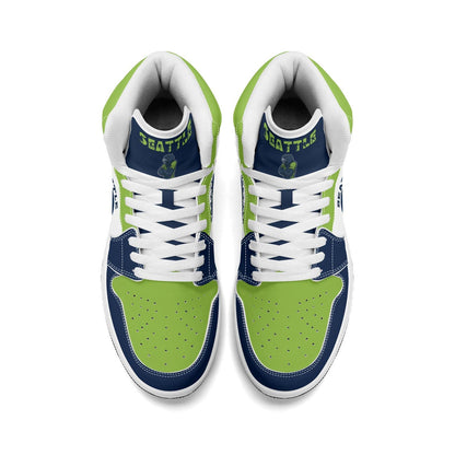 Seattle Football Team Shoes for Men & Women Team Themed Basketball Shoes Custom Blue Green Football Sneaker Seattle Sneakers Seattle Gift