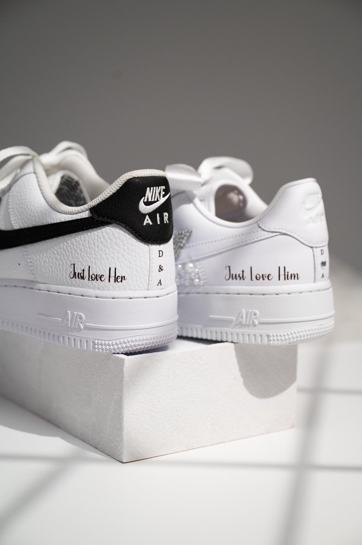 Personalized Wedding Sneakers for Mr and Mrs, Air Force 1 – Nike Bridal & Groom Custom Wedding Shoes