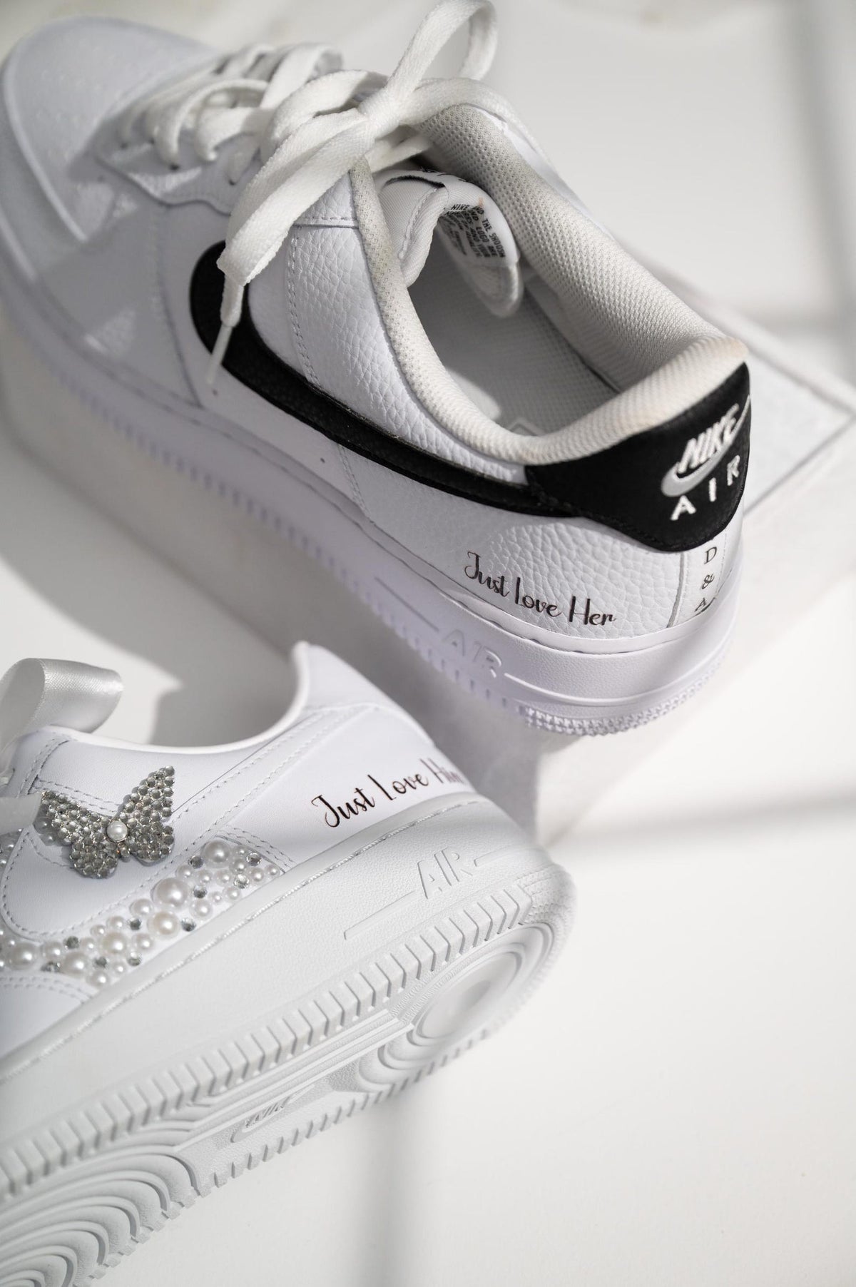 Personalized Wedding Sneakers for Mr and Mrs, Air Force 1 – Nike Bridal & Groom Custom Wedding Shoes