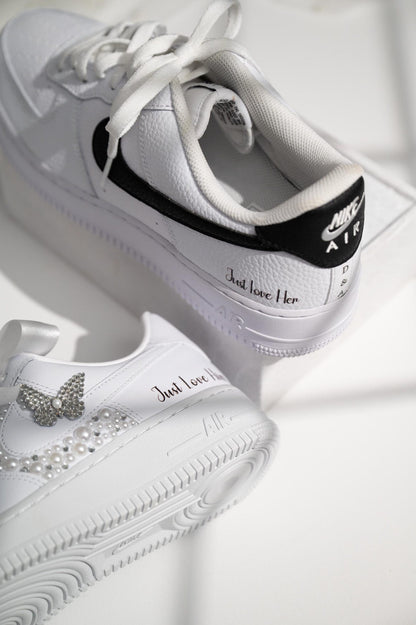 Personalized Wedding Sneakers for Mr and Mrs, Air Force 1 – Nike Bridal & Groom Custom Wedding Shoes