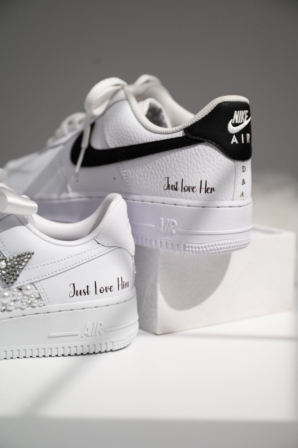 Personalized Wedding Sneakers for Mr and Mrs, Air Force 1 – Nike Bridal & Groom Custom Wedding Shoes