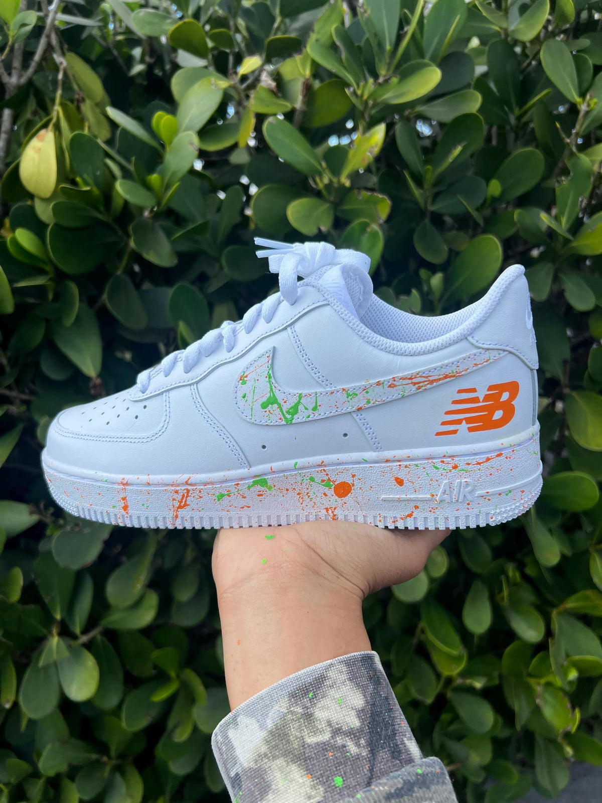 Custom Paint Splatter & Name Sneakers — Personalized Hand-Painted AF1s — Custom Colors Streetwear Kicks
