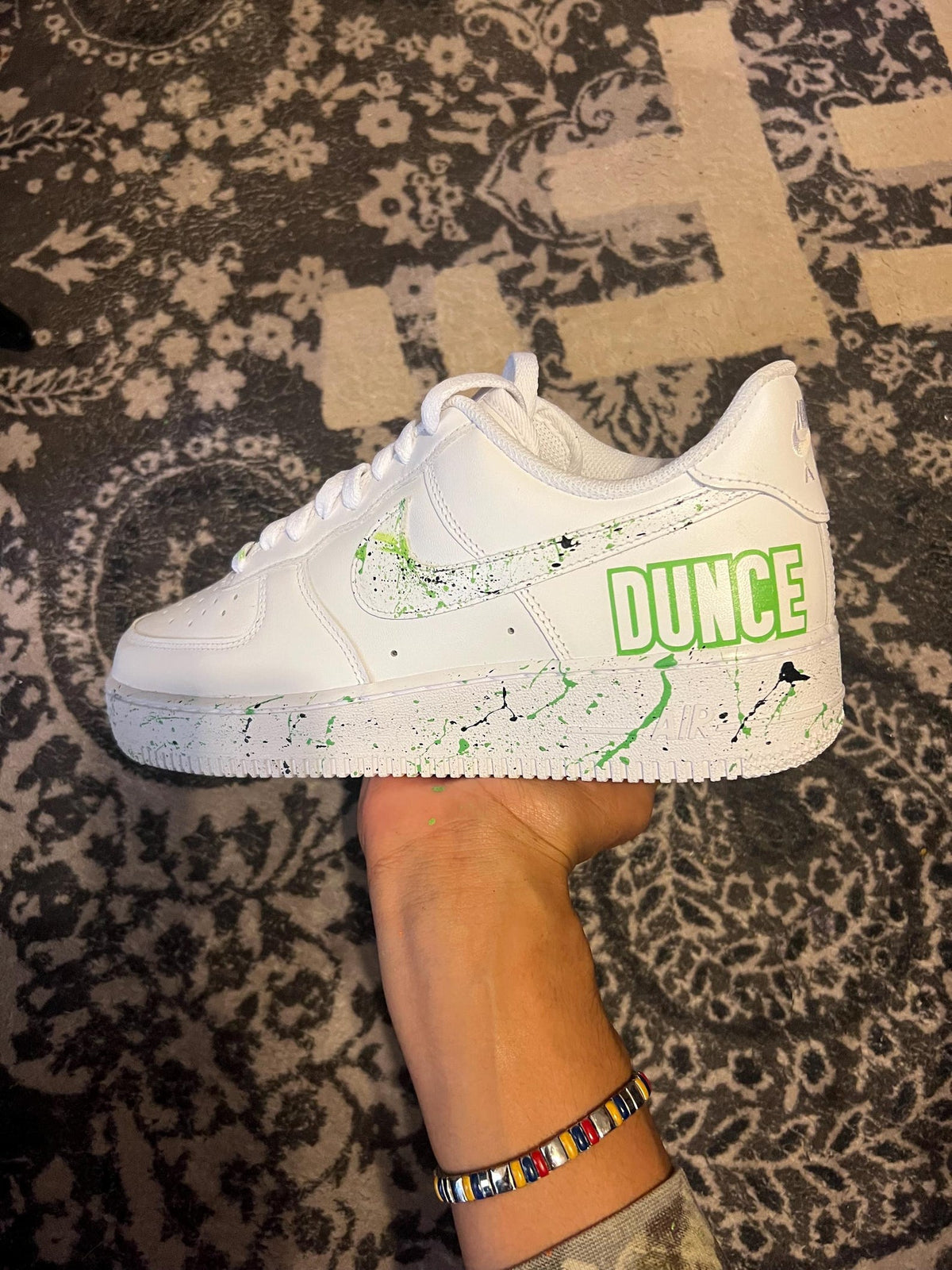 Custom Paint Splatter & Name Sneakers — Personalized Hand-Painted AF1s — Custom Colors Streetwear Kicks
