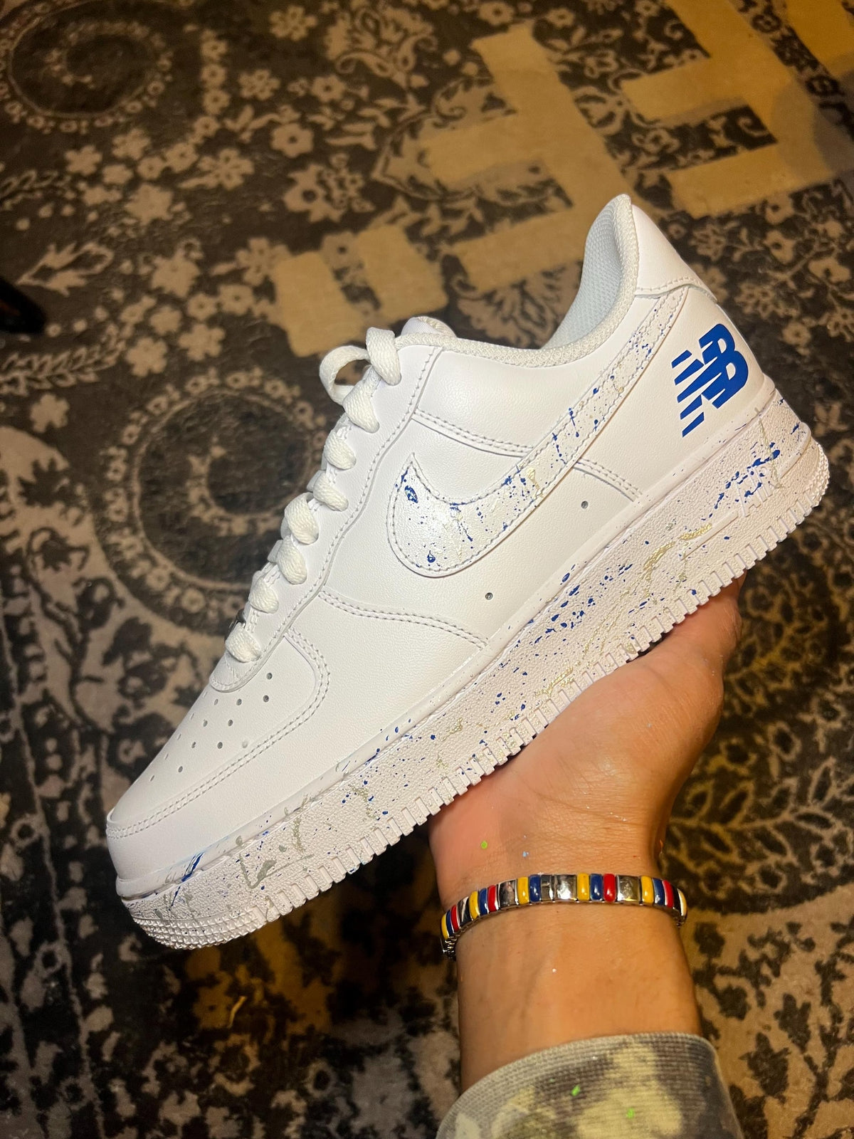 Custom Paint Splatter & Name Sneakers — Personalized Hand-Painted AF1s — Custom Colors Streetwear Kicks