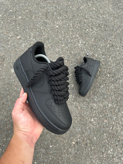 Nike AF1 Custom - Black Rope Lace