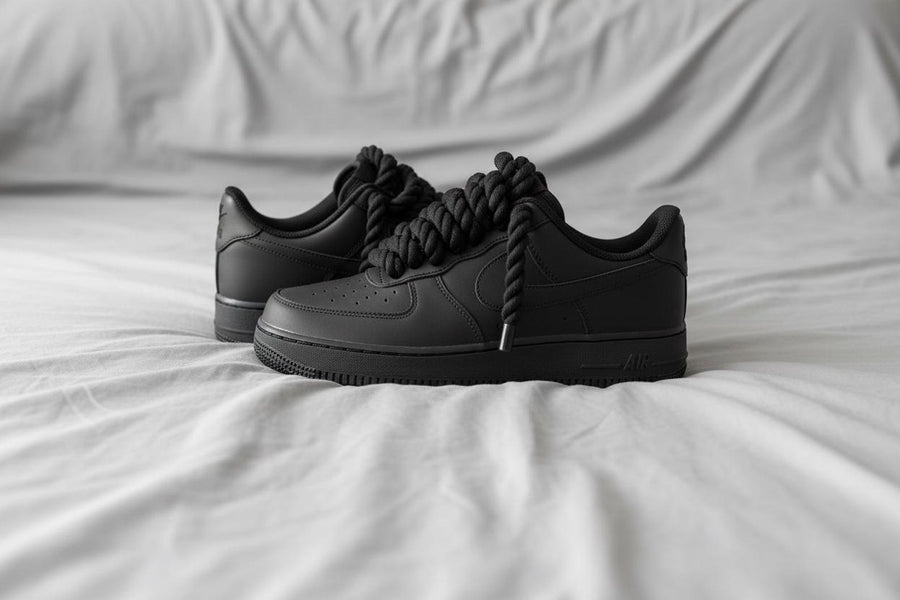 Nike AF1 Custom - Black Rope Lace
