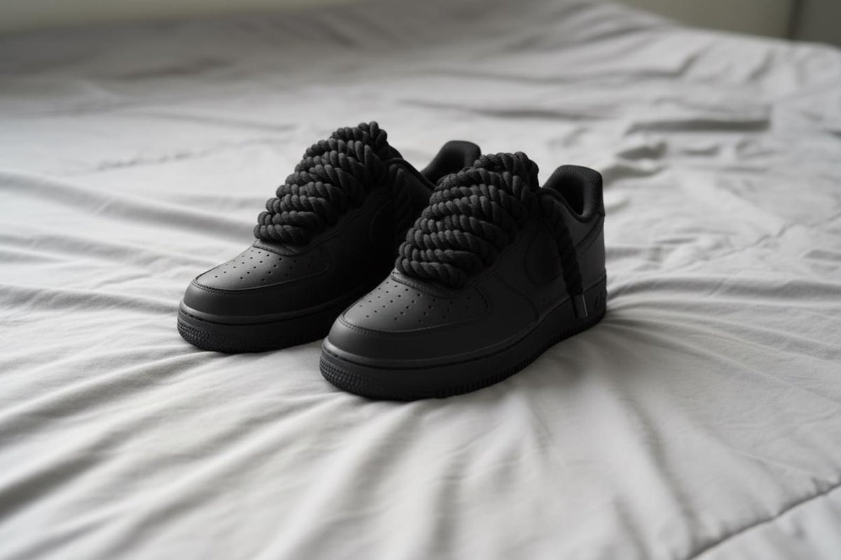 Nike AF1 Custom - Black Rope Lace