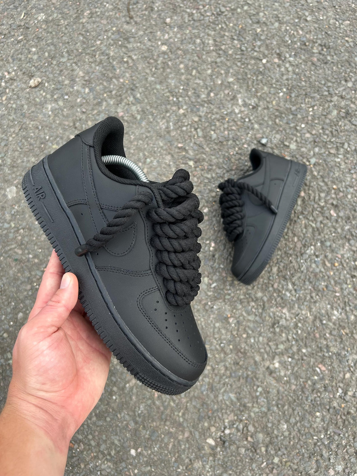 Nike AF1 Custom - Black Rope Lace