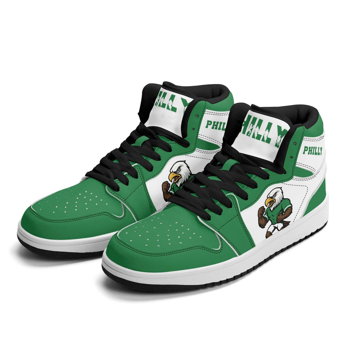 Philadelphia Football Team Shoes for Men & Women Team Themed Football Sport Shoes Custom Football Sneakers Philly Sneakers Philadelphia Gift