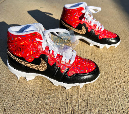 Customizable Hand Painted YOUTH Baseball Cleats