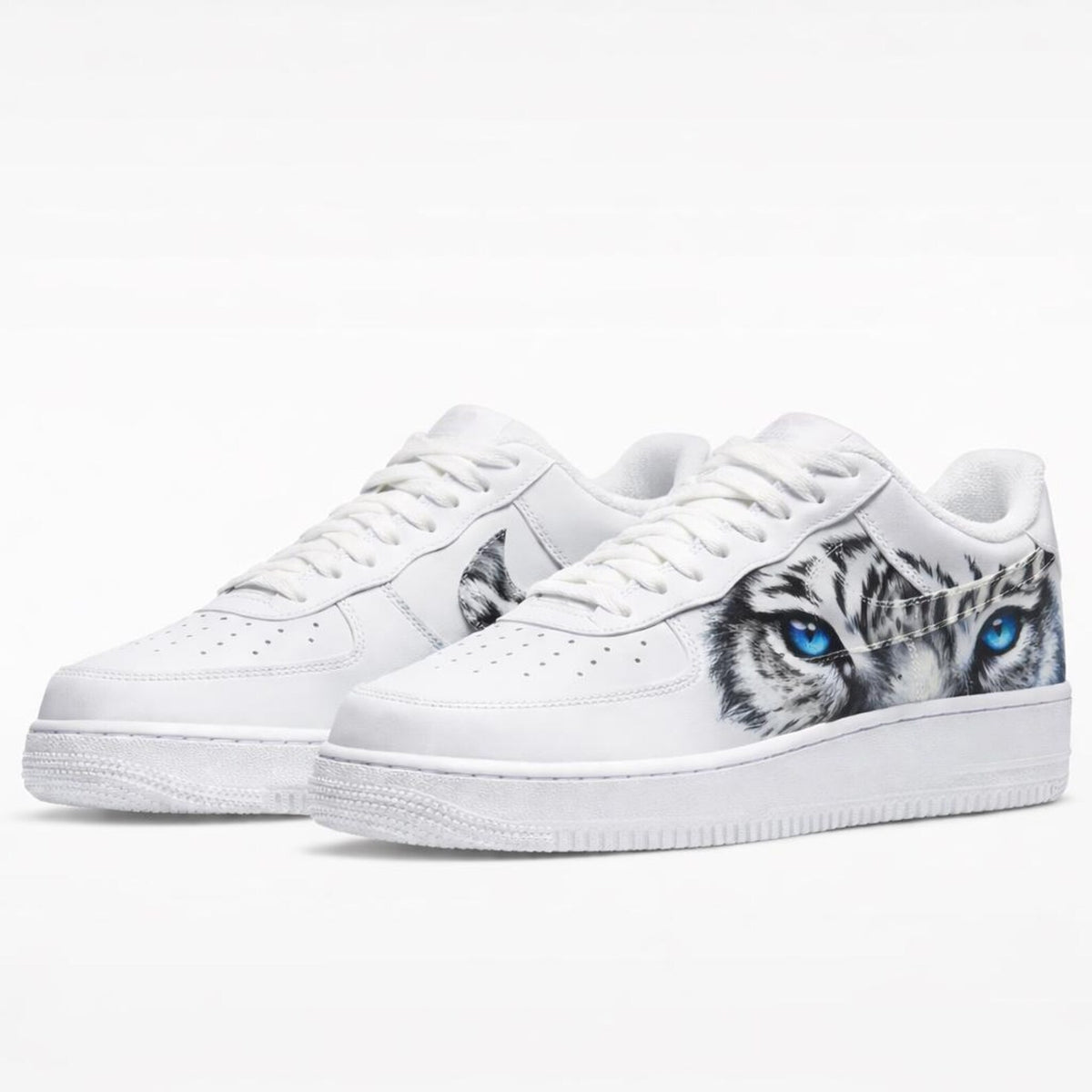 Custom Handcrafted Air Force 1 Wolf Design Sneakers