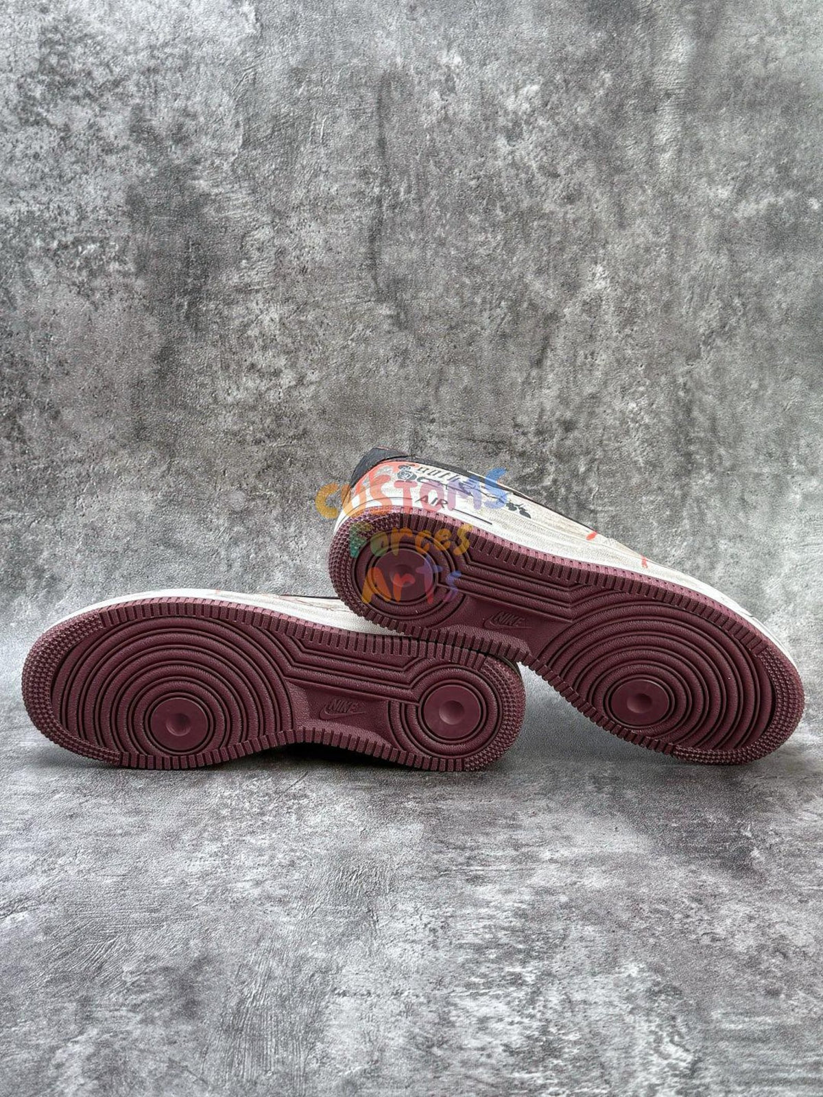 Custom Air force 1 gothic horror fake blood splatter sneakers - Hand painted af1 dark aestetic one of a kind.