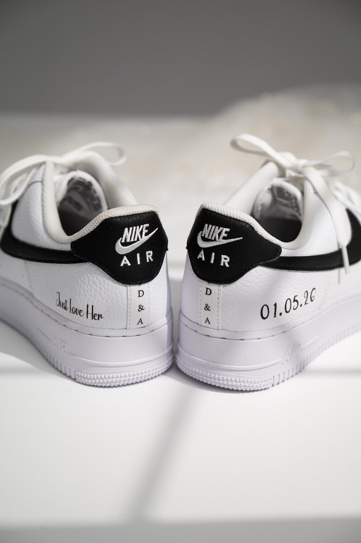 Personalized Wedding Sneakers for Mr and Mrs, Air Force 1 – Nike Bridal & Groom Custom Wedding Shoes