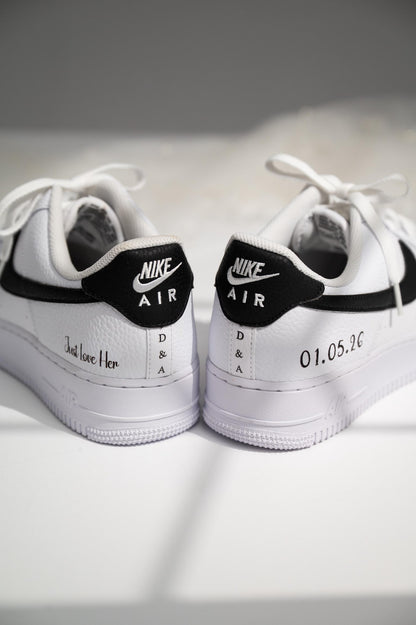 Personalized Wedding Sneakers for Mr and Mrs, Air Force 1 – Nike Bridal & Groom Custom Wedding Shoes