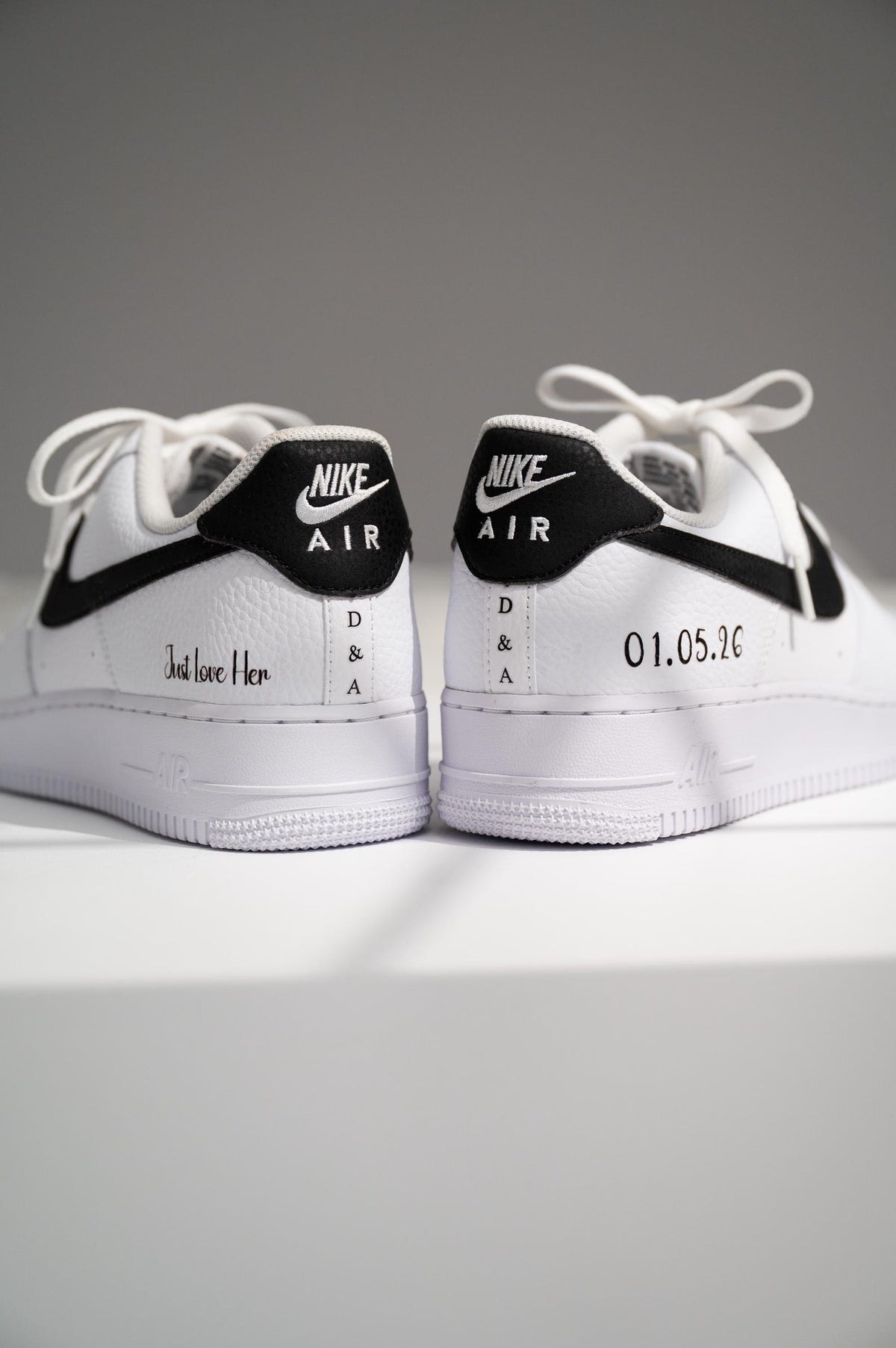 Personalized Wedding Sneakers for Mr and Mrs, Air Force 1 – Nike Bridal & Groom Custom Wedding Shoes