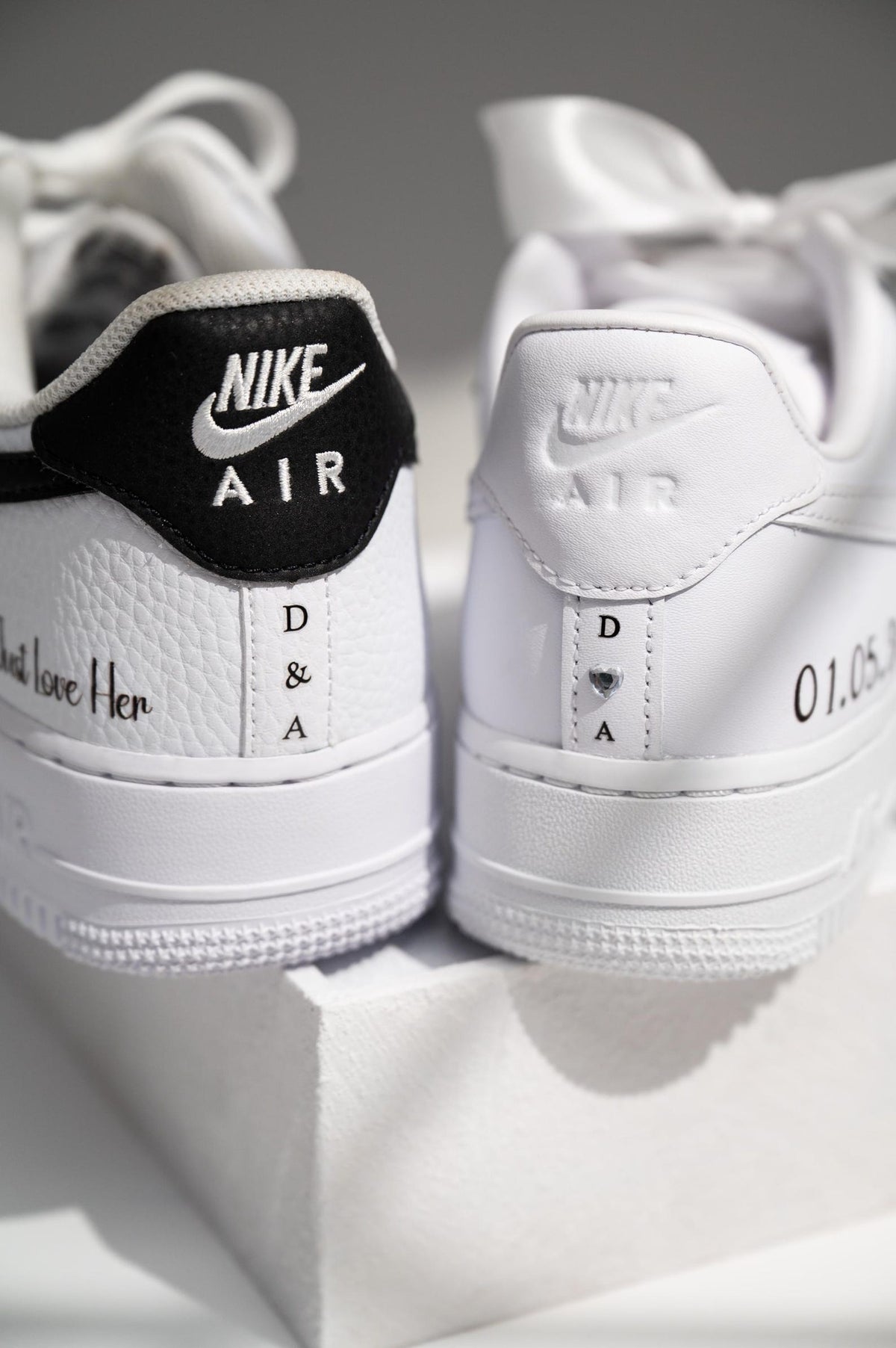 Personalized Wedding Sneakers for Mr and Mrs, Air Force 1 – Nike Bridal & Groom Custom Wedding Shoes