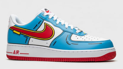 Red Blue Cartoon Line Art Custom Air Force 1 Sneakers l Birthday Gift l Graduation Gift