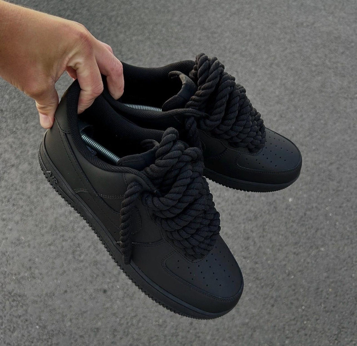 Nike AF1 Custom - Black Rope Lace