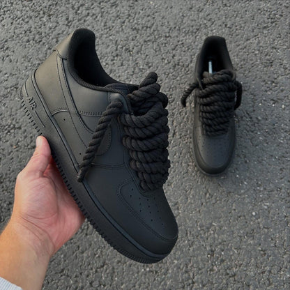 Nike AF1 Custom - Black Rope Lace