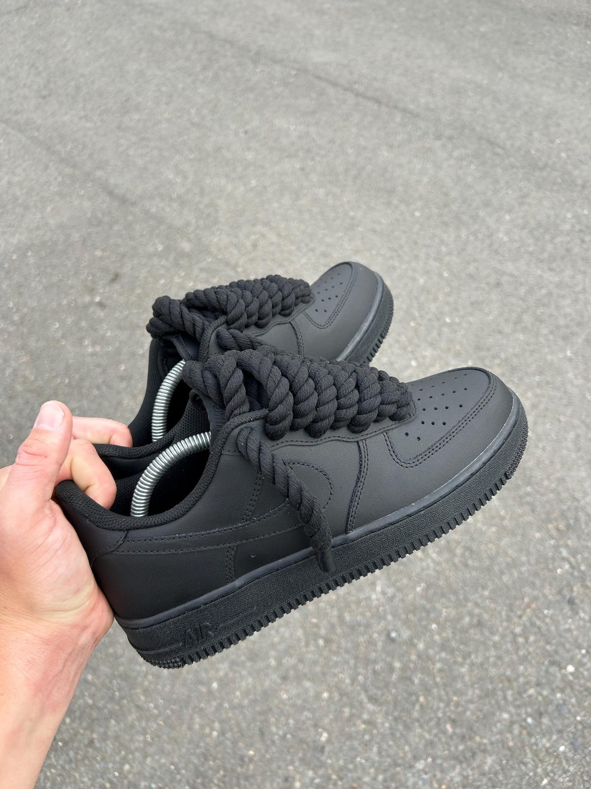 Nike AF1 Custom - Black Rope Lace