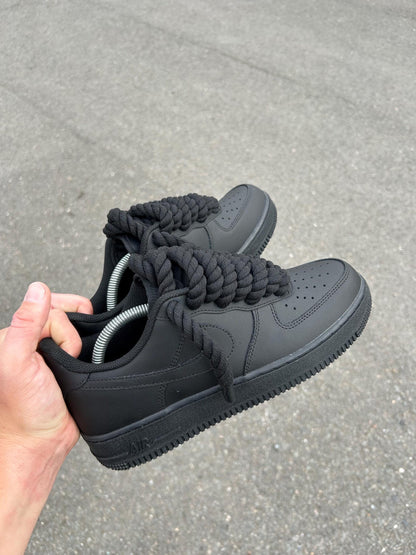 Nike AF1 Custom - Black Rope Lace