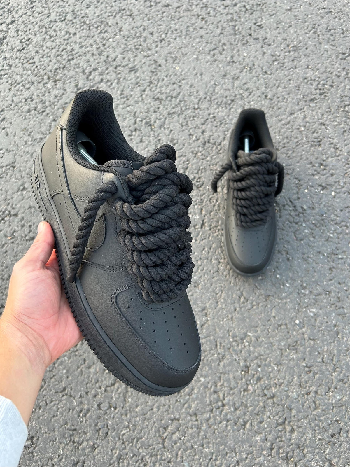 Nike AF1 Custom - Black Rope Lace