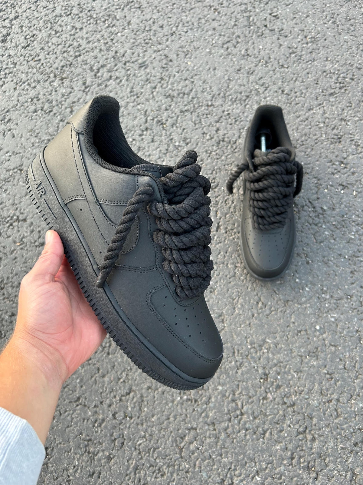 Nike AF1 Custom - Black Rope Lace