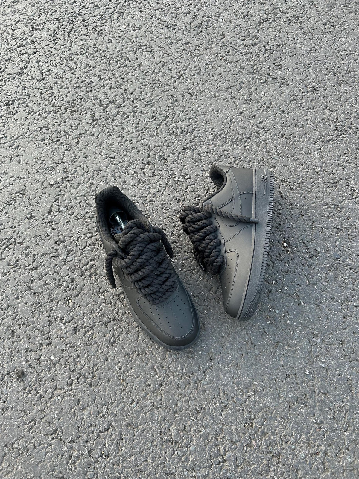 Nike AF1 Custom - Black Rope Lace