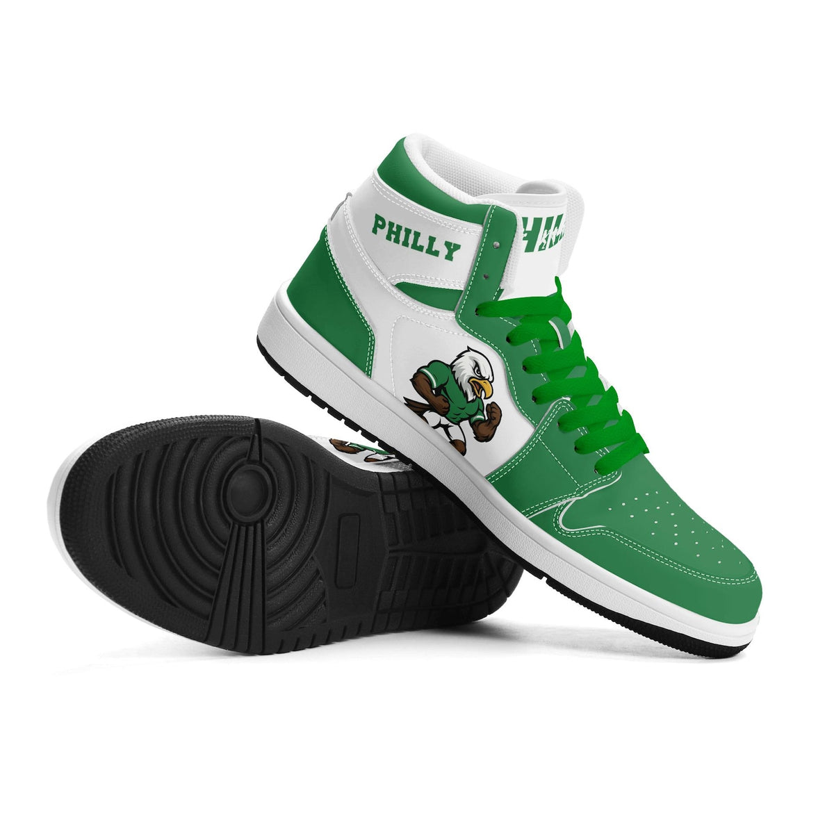 Philadelphia Football Team Shoes for Men & Women Team Themed Football Sport Shoes Custom Football Sneakers Philly Sneakers Philadelphia Gift