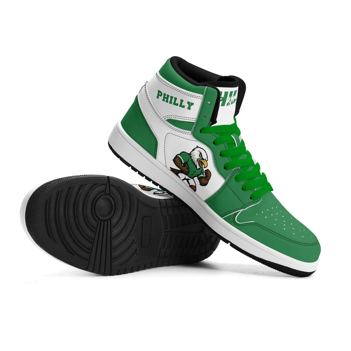 Philadelphia Football Team Shoes for Men & Women Team Themed Football Sport Shoes Custom Football Sneakers Philly Sneakers Philadelphia Gift