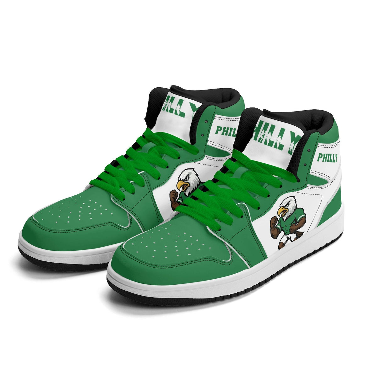 Philadelphia Football Team Shoes for Men & Women Team Themed Football Sport Shoes Custom Football Sneakers Philly Sneakers Philadelphia Gift