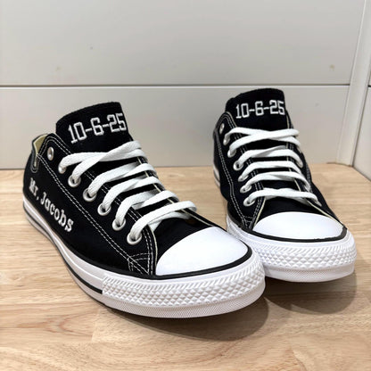 Custom Embroidered Converse Sneakers: Personalized Uniform Team Coach Shoes